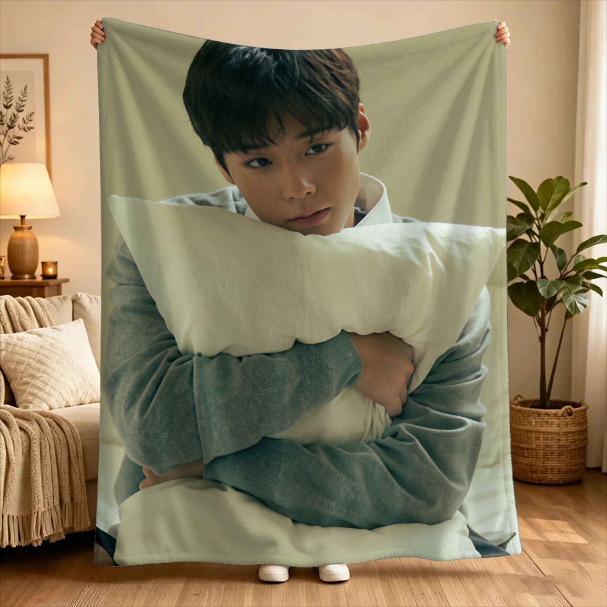 Modern Korean Lifestyle - Couverture chaude en peluche pour voyage